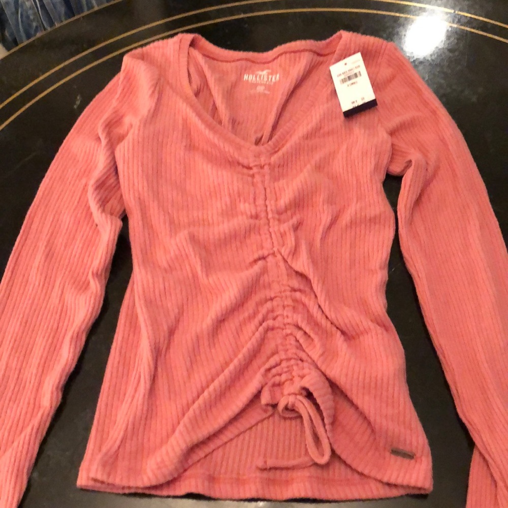 Soft long sleeve v neck top